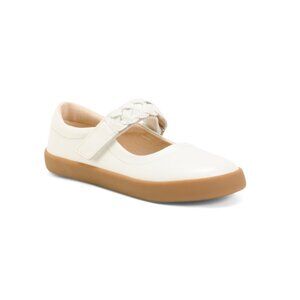 OLD SOLES Pearl White Leather Miss Plat Mary Jane Shoes (Toddler)